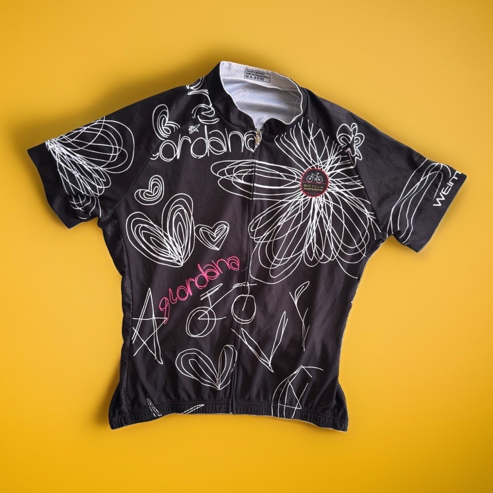 Weimostar Women's Cycling Jersey & Shorts Set Black Floral XXXL Bike Outfit
